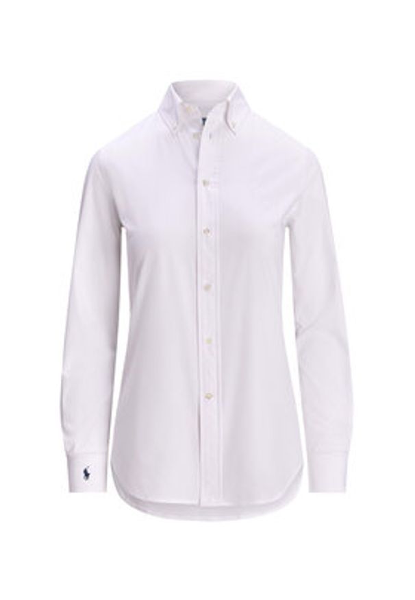 Polo Ralph Lauren Koszula 211941509002 Biały Slim Fit. Typ kołnierza: polo. Kolor: biały. Materiał: bawełna