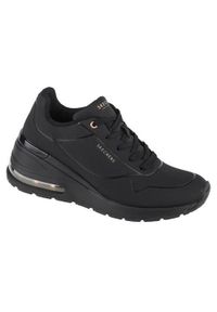 skechers - Buty do chodzenia damskie Skechers Million Airelevated Air. Zapięcie: sznurówki. Kolor: czarny. Materiał: guma, materiał, syntetyk. Szerokość cholewki: normalna. Sport: turystyka piesza