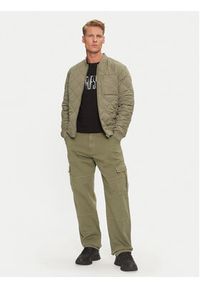 Guess Chinosy M4YB40 WGCV1 Khaki Regular Fit. Kolor: brązowy. Materiał: bawełna #3