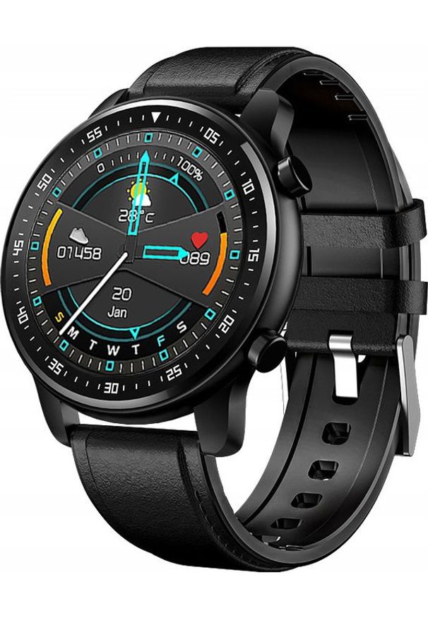 ZAXER - Smartwatch Zaxer ZT1 Czarny (0.00). Rodzaj zegarka: smartwatch. Kolor: czarny