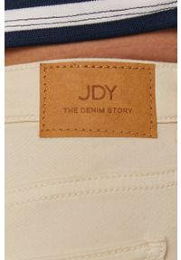JDY - Jacqueline de Yong Szorty damskie gładkie medium waist. Okazja: na co dzień. Kolor: beżowy. Materiał: tkanina, bawełna. Wzór: gładki. Styl: casual #3