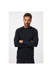 JAY-PI - Męska Koszulka do pływania długi rękaw ochrona UV okrągły dekolt. Kolekcja: plus size. Kolor: niebieski. Materiał: elastan, poliester, materiał. Długość rękawa: długi rękaw. Długość: długie. Sport: pływanie