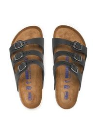 Birkenstock Klapki Florida 1011445 Czarny. Kolor: czarny. Materiał: skóra