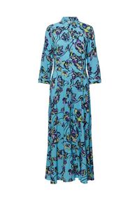 YAS Sukienka koszulowa Savanna 26022663 Niebieski Loose Fit. Kolor: niebieski. Materiał: wiskoza. Typ sukienki: koszulowe #8