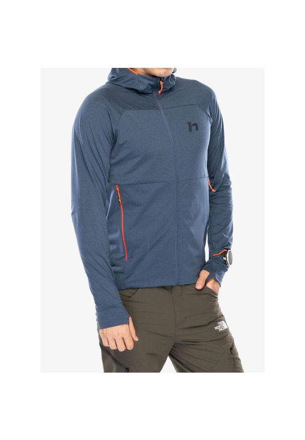 Bluza z kapturem męska Hannah Ethan Hoody. Typ kołnierza: kaptur. Kolor: niebieski. Styl: sportowy. Sport: turystyka piesza