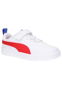 Buty sportowe dziecięce Puma Rickie. Kolor: biały, czerwony, wielokolorowy, niebieski. Materiał: skóra, syntetyk. Szerokość cholewki: normalna
