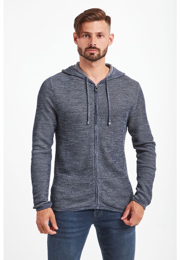 JOOP! Jeans - Sweter Renzo JOOP! JEANS. Typ kołnierza: kaptur. Wzór: aplikacja. Styl: elegancki