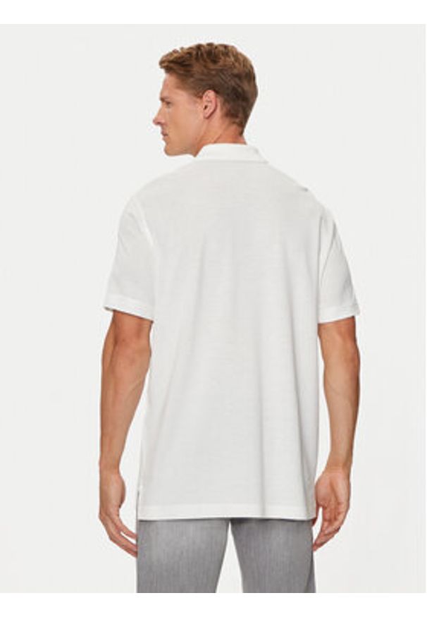 Armani Exchange Polo 6DZFLC ZJM5Z 1116 Biały Regular Fit. Typ kołnierza: polo. Kolor: biały. Materiał: bawełna