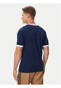 Adidas - adidas T-Shirt Drop Needle 3 Stripes Tee KS7448 Granatowy Regular Fit. Kolor: niebieski. Materiał: bawełna #2