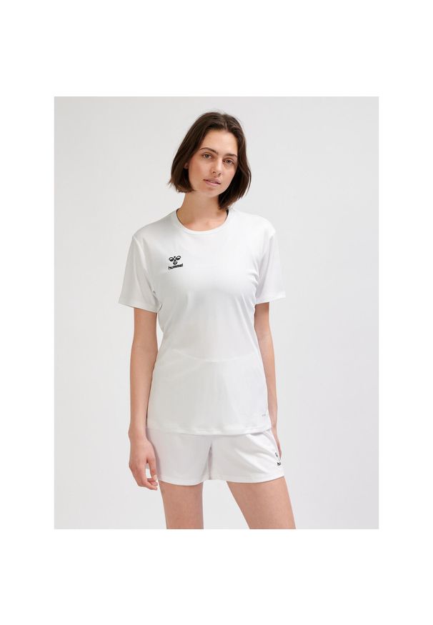 Hummel - HUMMEL koszulka damska sportowa ESSENTIAL JERSEY. Kolor: biały. Materiał: jersey. Sport: piłka nożna, fitness