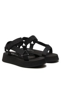Calvin Klein Jeans Sandały Sandal Velcro Webbing In Mtl YW0YW01480 Czarny. Kolor: czarny #6