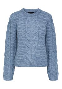 Pieces Sweter 17140372 Niebieski Regular Fit. Kolor: niebieski. Materiał: syntetyk #4