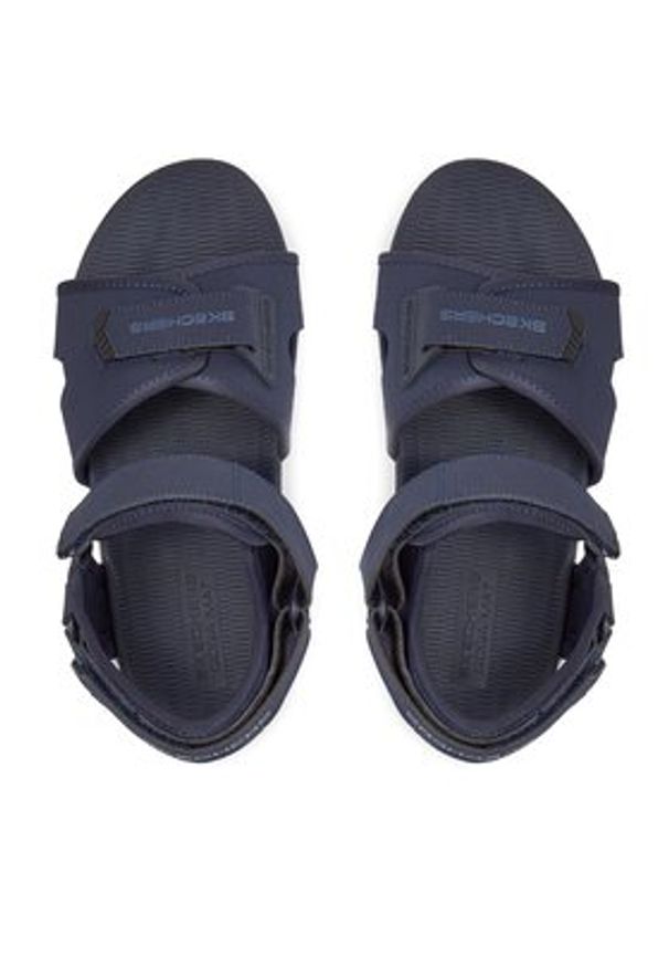 skechers - Skechers Sandały Go Consistent Sandal-Tributary 229097/NVBK Granatowy. Kolor: niebieski. Materiał: skóra