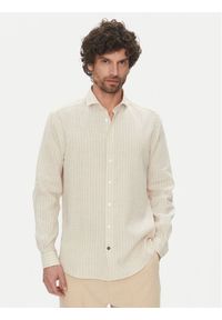 Hechter Paris Koszula 60357 151606 Beżowy Regular Fit. Kolor: beżowy
