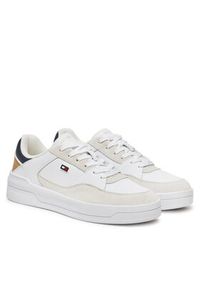 TOMMY HILFIGER - Tommy Hilfiger Sneakersy Essent Basket FW0FW08615 Biały. Kolor: biały. Materiał: skóra