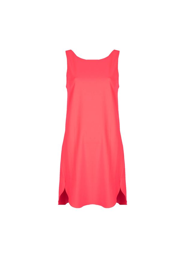 Armani Exchange Sukienka | 3GYA32 YNJLZ | Kobieta | Różowy. Okazja: na co dzień. Kolor: różowy. Materiał: poliester, elastan. Długość rękawa: na ramiączkach. Typ sukienki: proste. Styl: casual. Długość: mini