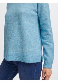 Fransa Sweter 20612833 Niebieski Regular Fit. Kolor: niebieski. Materiał: syntetyk