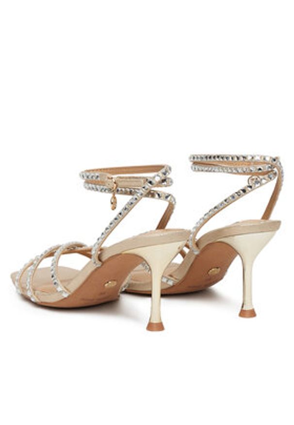 Nine West Sandały SM237-011A Złoty. Kolor: złoty. Materiał: skóra