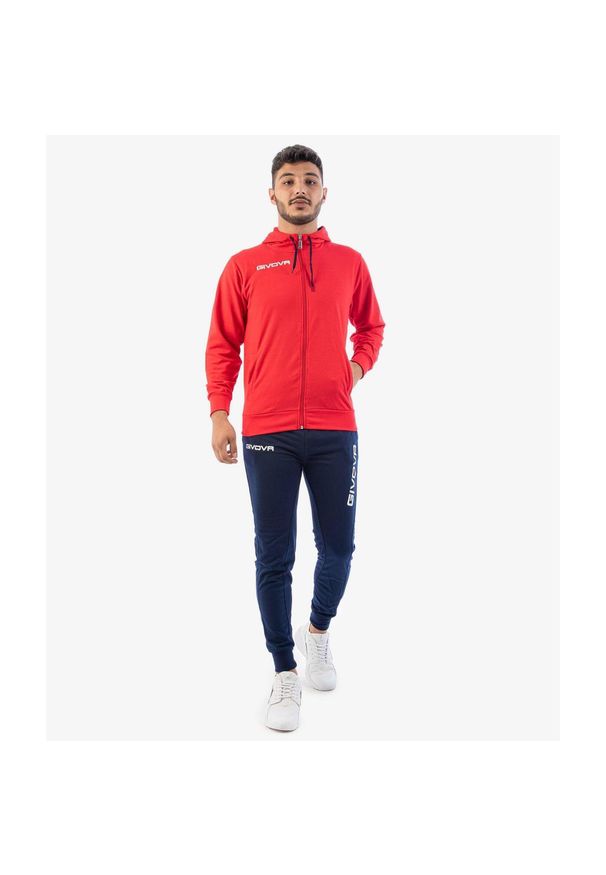 Dres Givova Poker. Kolor: czerwony, niebieski, wielokolorowy. Materiał: dresówka. Sport: fitness