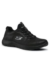 skechers - Sneakersy Skechers Itz Bazik 88888301/BBK Black. Kolor: czarny. Materiał: skóra