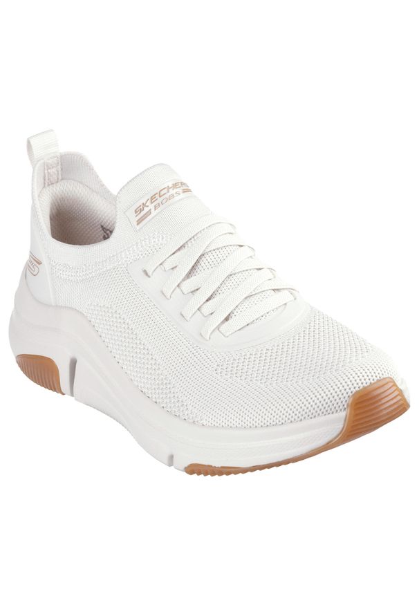 skechers - Buty do chodzenia damskie Skechers Bobs Sport Sparrow Flex. Kolor: biały. Materiał: materiał, syntetyk. Szerokość cholewki: normalna. Model: Skechers Sport. Sport: turystyka piesza