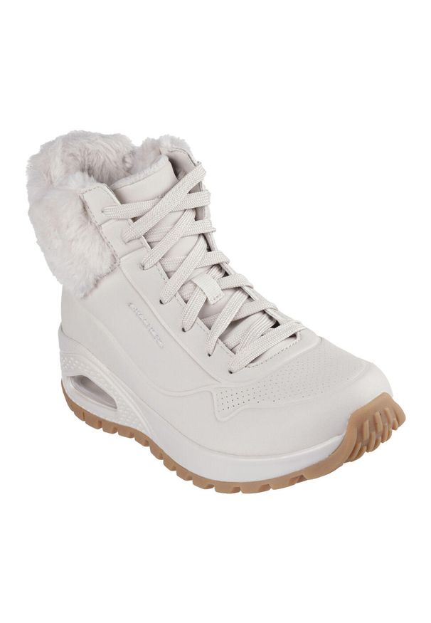 skechers - Damskie buty zimowe Skechers Uno Rugged - Fall Air. Okazja: na co dzień. Kolor: zielony, biały, wielokolorowy. Materiał: materiał, syntetyk. Sezon: zima