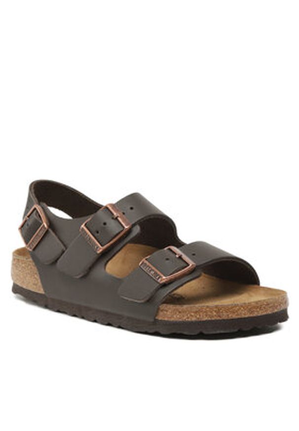 Birkenstock Sandały Milano Bs 34103 Brązowy. Kolor: brązowy. Materiał: skóra