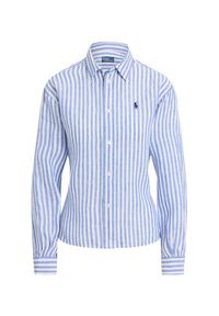 Polo Ralph Lauren Koszula 211935130503 Niebieski jasny Relaxed Fit. Typ kołnierza: polo. Kolor: niebieski. Materiał: len #4