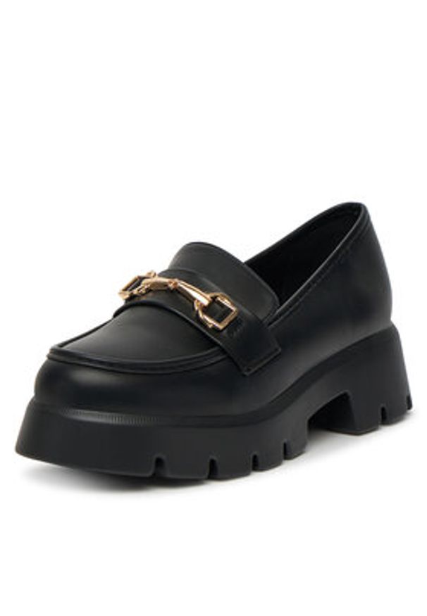 DeeZee Loafersy HXG2052-296A Czarny. Kolor: czarny. Materiał: skóra