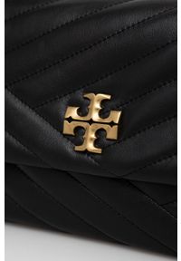 Tory Burch torebka skórzana kolor czarny. Kolor: czarny. Materiał: skórzane. Rodzaj torebki: na ramię #3