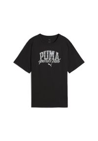 Puma - Damska koszulka PUMA CLASS o luźnym kroju PUMA Black. Kolor: czarny. Materiał: guma. Wzór: nadruk