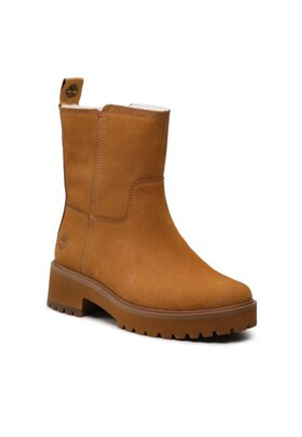 Timberland Botki Carnaby Cool Wrm Pull On Wr TB0A5VR8231 Brązowy. Kolor: brązowy. Materiał: nubuk, skóra