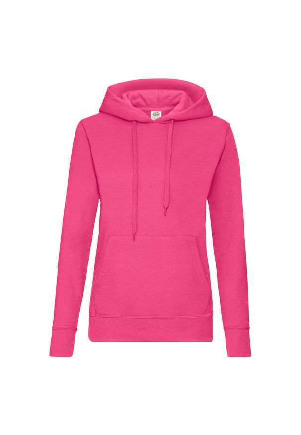FRUIT OF THE LOOM - Bluza Damska Z Kapturem. Typ kołnierza: kaptur. Kolor: różowy