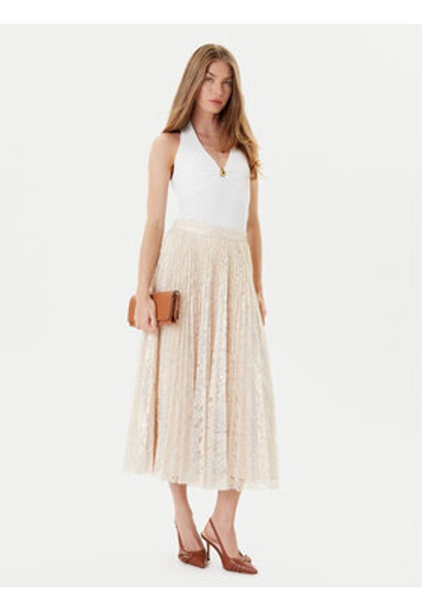 Guess Spódnica midi W5YD1E KCZ90 Złoty Regular Fit. Kolor: złoty