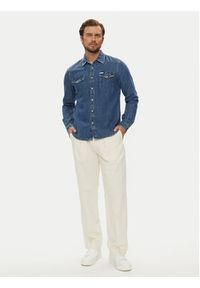 Guess Jeans Koszula jeansowa M4YH55 D5EI1 Granatowy Slim Fit. Kolor: niebieski. Materiał: bawełna #3