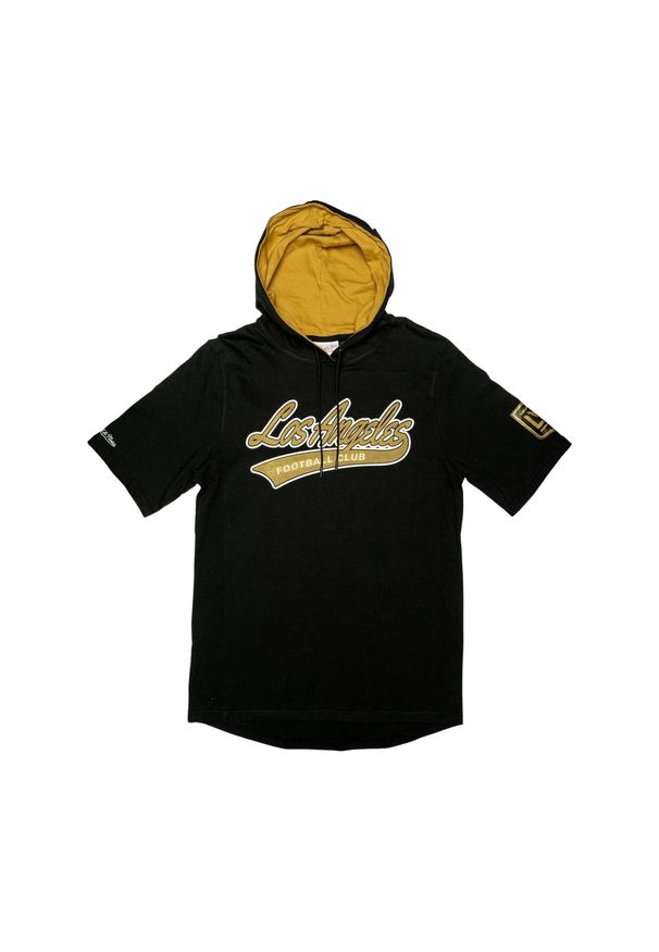 Mitchell & Ness - Bluza z kapturem z krótkim rękawem Los Angeles FC. Typ kołnierza: kaptur. Kolor: czarny. Długość rękawa: krótki rękaw. Długość: krótkie