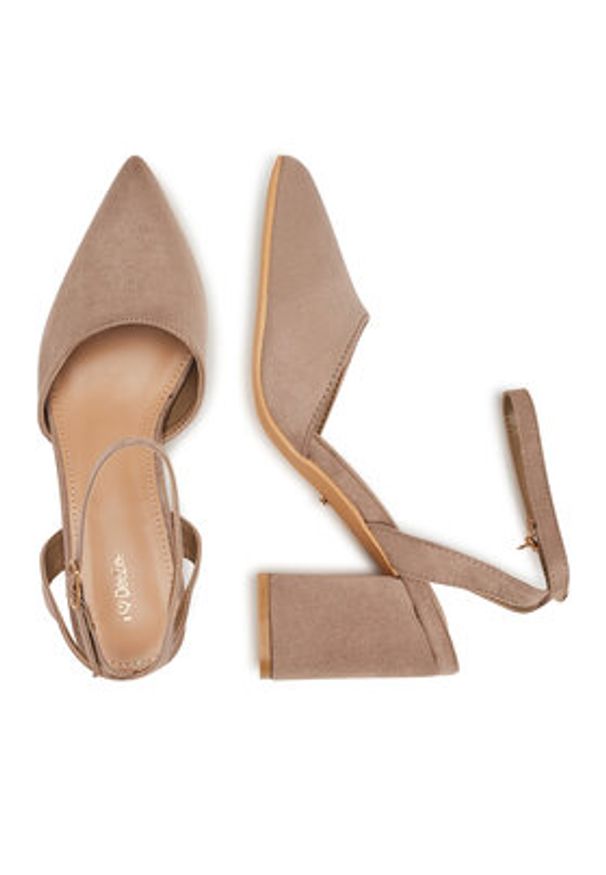 DeeZee Czółenka HTA917-2A Beżowy. Kolor: beżowy. Materiał: materiał