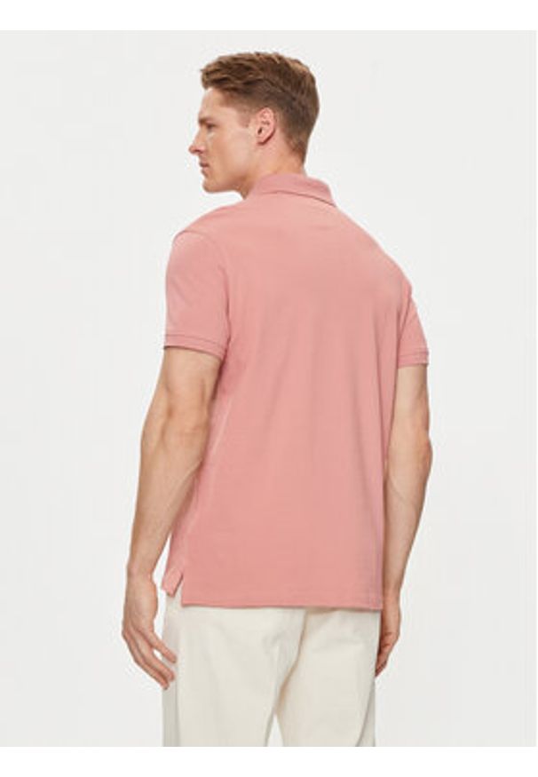 TOMMY HILFIGER - Tommy Hilfiger Polo Palm Under Collar MW0MW34738 Różowy Regular Fit. Typ kołnierza: polo. Kolor: różowy. Materiał: bawełna