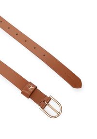 Calvin Klein Pasek Damski Rounded Buckle Ck Loop LV04F7107G Brązowy. Kolor: brązowy. Materiał: skóra #2