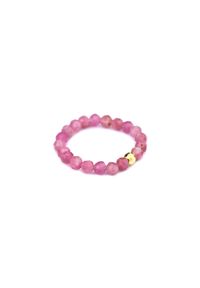 Brazi Druse Jewelry - Pierścionek Turmalin Różowy. Materiał: srebrne. Kolor: różowy #1