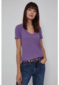 medicine - Medicine - T-shirt Basic. Kolor: fioletowy. Materiał: dzianina. Wzór: gładki #1