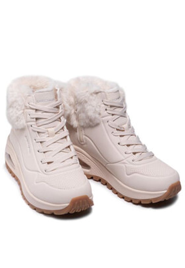 skechers - Skechers Sneakersy Uno Fall Air 167274/NAT Beżowy. Kolor: beżowy. Materiał: skóra