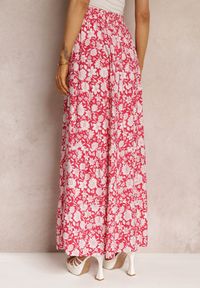 Renee - Czerwona Bawełniana Spódnica Maxi w Kwiaty Eile. Kolor: czerwony. Materiał: bawełna. Wzór: kwiaty
