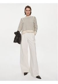 Weekend Max Mara Sweter Natura 2415361181 Beżowy Relaxed Fit. Kolor: beżowy. Materiał: syntetyk, bawełna