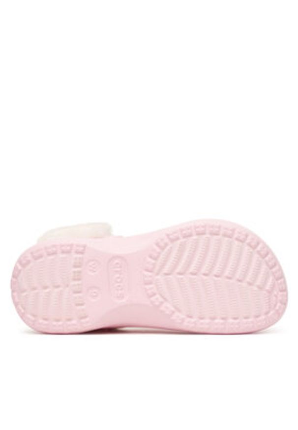 Crocs Klapki Classic Platform Fuzz Lined Clog 212854 Różowy. Kolor: różowy. Obcas: na platformie