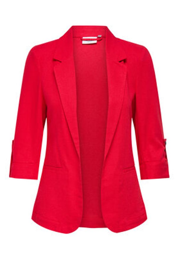 only - ONLY Marynarka Caro 15312199 Czerwony Loose Fit. Kolor: czerwony. Materiał: len