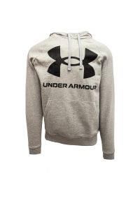 Bluza z kapturem Męska Under Armour Rival Big Logo Jasnoszary. Typ kołnierza: kaptur. Kolor: wielokolorowy, czarny