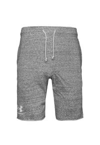 Spodenki Under Armour Rival Terry, Mężczyźni. Kolor: szary, biały, wielokolorowy. Materiał: materiał, bawełna. Sport: fitness