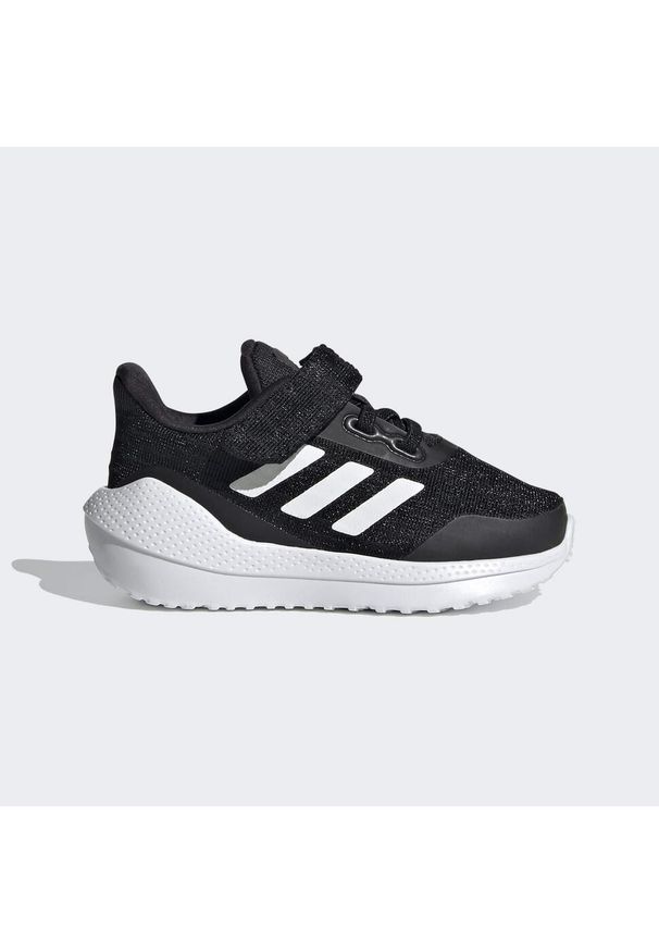 Buty do biegania Dziecko Adidas Eq21 Run El I czarny. Kolor: czarny, biały, wielokolorowy. Sport: bieganie