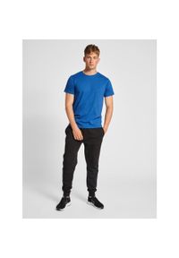 Koszulka męska bawełniana sportowa Hummel Red Basic T-shirt. Kolor: niebieski. Materiał: bawełna. Sport: fitness